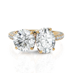 Load image into Gallery viewer, Gracious Toi Et Moi Wedding Ring With Round Cut & Oval Cut Diamond (1.50 CT. Each Diamond)