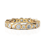 Load image into Gallery viewer, Metis Round Diamond Bezel Setting Eternity Ring