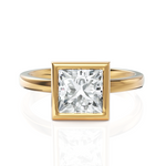 Load image into Gallery viewer, Lucid Princess Cut Diamond Ring With Bezel Set (1.50 CT.)