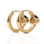 Load image into Gallery viewer, Love Mesh Heart Diamond Hoops Earrings