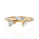 Load image into Gallery viewer, Petal Diamond Ring With Round Cut & Marquise Cut Diamond