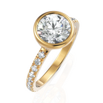 Load image into Gallery viewer, Charming Round Cut Diamond Ring With Bezel Set (1.50 CT. Solitaire)