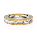 Load image into Gallery viewer, Cluster Baguettes Diamond Eternity Band