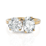 Load image into Gallery viewer, Toi Et Moi Solitaire Diamond Ring With Oval Cut & Round Cut Diamonds (1.50 CT. Each Diamond)