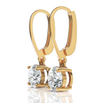 Load image into Gallery viewer, Round Solitaire Diamond Drop Earring