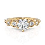 Load image into Gallery viewer, Innovative Diamond Ring With Pear Cut & Round Cut Diamond