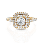 Load image into Gallery viewer, Double Halo Flickering Diamond Bridal Ring