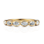 Load image into Gallery viewer, Half Eternity Marquise Diamond Wedding Band