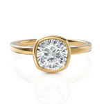 Load image into Gallery viewer, Pleasant Cushion Cut Diamond solitaire Ring With Bezel Set (1.50 CT.)