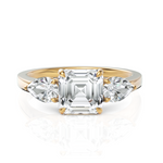 Load image into Gallery viewer, Asscher Cut & Pear Cut Solitaire Diamond Ring (1.50 CT. Asscher Cut)