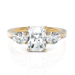 Load image into Gallery viewer, Radiant Cut & Pear Cut Three Stone Solitaire Diamond Ring (2.00 CT. Radiant Cut)
