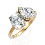 Load image into Gallery viewer, Oval Cut & Pear Cut Toi Et Moi Solitaire Diamond Ring (1.50 CT. Each Diamond)