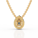 Load image into Gallery viewer, Classic Pear Shape Round Cut Diamond Necklace