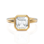 Load image into Gallery viewer, Asscher Cut Solitaire Diamond Ring With Bezel Setting (2.00 CT.)