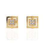Load image into Gallery viewer, Elite Square Diamond Stud Earrings