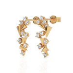 Load image into Gallery viewer, The Falling Pyramid Diamond Earrings