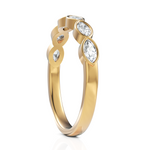 Load image into Gallery viewer, Half Eternity Marquise Diamond Wedding Band