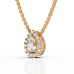 Load image into Gallery viewer, Classic Pear Shape Round Cut Diamond Necklace