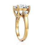 Load image into Gallery viewer, Immense Round Brilliant Cut Diamond With Side Baguette Ring (3.00 CT. Solitaire)