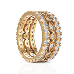 Load image into Gallery viewer, Glitter Round Cut Unique Bridal Eternity Ring Set