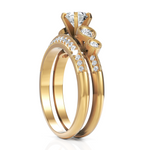 Load image into Gallery viewer, Sunshine Solitaire Diamond Bridal Ring Set