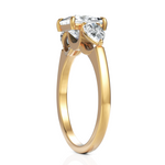 Load image into Gallery viewer, Extraordinary Three Stone Diamond Solitaire Ring With Princess Cut & Pear Cut (1.50 CT. Princess Cut)
