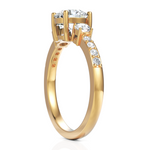 Load image into Gallery viewer, Trilogy Grace With Round Cut Diamond Ring (1.00 CT. Center Solitaire)