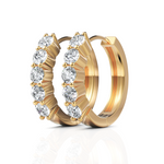 Load image into Gallery viewer, Scarlett Sparkle Diamond Hoop Earrings