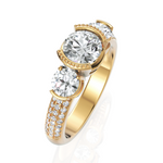 Load image into Gallery viewer, Blooming Three Solitaire Diamond Wedding Ring
