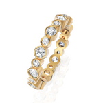 Load image into Gallery viewer, Modern Eternity Band Alternating Big & Small Round Cut Diamond