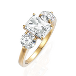 Load image into Gallery viewer, Radiant Cut & Round Cut Solitaire Diamond Ring (1.50 CT. Radiant Cut)