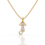 Load image into Gallery viewer, Exclusive Kitty Cat Diamond Pendant ( Neck Chain Is Not A Part Of The Product And Can Be Bought Separately )