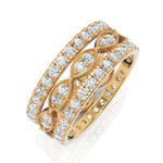 Load image into Gallery viewer, 2.50 ctw Round Diamond Multi-Row Eternity Ring in Solid Gold