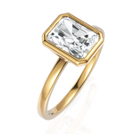 Load image into Gallery viewer, Bezel Set Radiant Cut Diamond Solitaire Ring (1.50 CT. Solitaire)