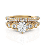 Load image into Gallery viewer, Sunshine Solitaire Diamond Bridal Ring Set