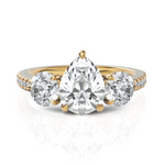 Load image into Gallery viewer, Trinity Pear Cut & Round Cut Three Solitaire Diamond Ring (1.50 CT. Pear Cut)