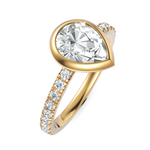 Load image into Gallery viewer, Remarkable Bezel Set Pear Cut Solitaire Ring (1.00 CT. Center Diamond)