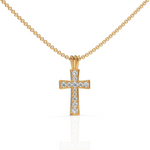Load image into Gallery viewer, Whitney Cross Diamond Pendant Superior Diamond Feather Pendant ( Neck Chain Is Not A Part Of The Product And Can Be Bought Separately )