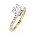 Load image into Gallery viewer, Solitude Grace Square Radiant Cut Diamond Ring (1.50 CT. Square Radiant Cut)