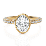 Load image into Gallery viewer, Endearing Oval Cut Diamond Ring With Bezel Setting (1.50 CT. Center Solitaire)