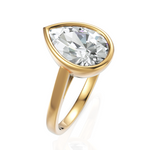Load image into Gallery viewer, Tremendous Pear Cut Diamond Ring With Bezel Setting (2.50 CT. Solitaire)