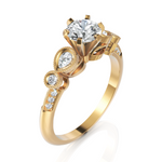 Load image into Gallery viewer, Innovative Diamond Ring With Pear Cut & Round Cut Diamond