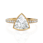 Load image into Gallery viewer, Trigon Trillion Cut Diamond Ring With Bezel Setting (1.50 CT. Trillion Cut)