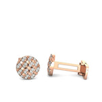 Load image into Gallery viewer, Classy Rose Gold Cufflinks With Round Cut Diamonds