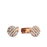 Load image into Gallery viewer, Classy Rose Gold Cufflinks With Round Cut Diamonds