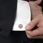 Load image into Gallery viewer, Classy Rose Gold Cufflinks With Round Cut Diamonds