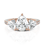 Load image into Gallery viewer, Spectacular Pear & Triangle Cut Three Stone Engagement Ring (1.50 CT. Pear Cut)