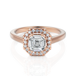 Load image into Gallery viewer, SPARKLE ASSCHER CUT HALO BRIDAL RING