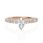 Load image into Gallery viewer, Classic Pear Solitaire Diamond Ring (0.50 CT. Pear)