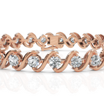 Load image into Gallery viewer, Exquisite S-shape Round Cut Diamond Bracelet